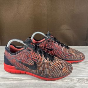 Nike Free 5.0 TR Fit Orange Black Training Shoe Sneaker - Womens 8
